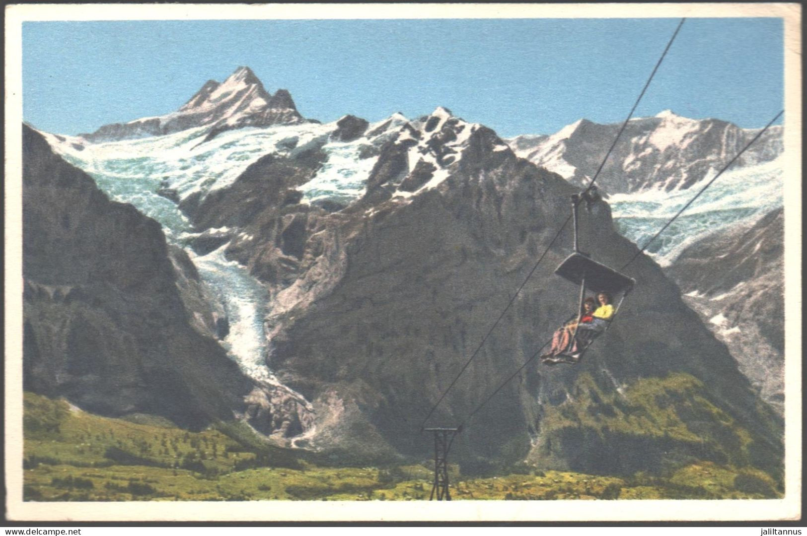 Switzerland Postcard With Stamps 1953 - Autres & Non Classés