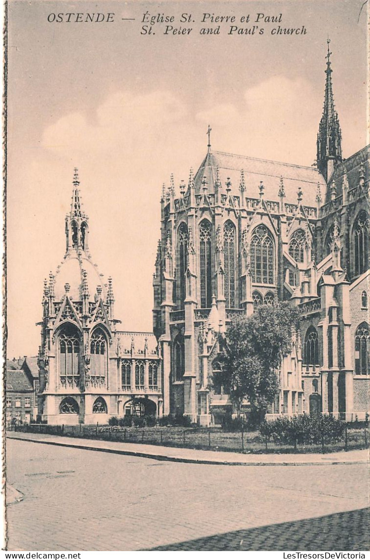 BELGIQUE - Ostende - Vue Sur Sur L'église St Pierre Et Paul - St Peter And Paul's Church - Carte Postale Ancienne - Oostende