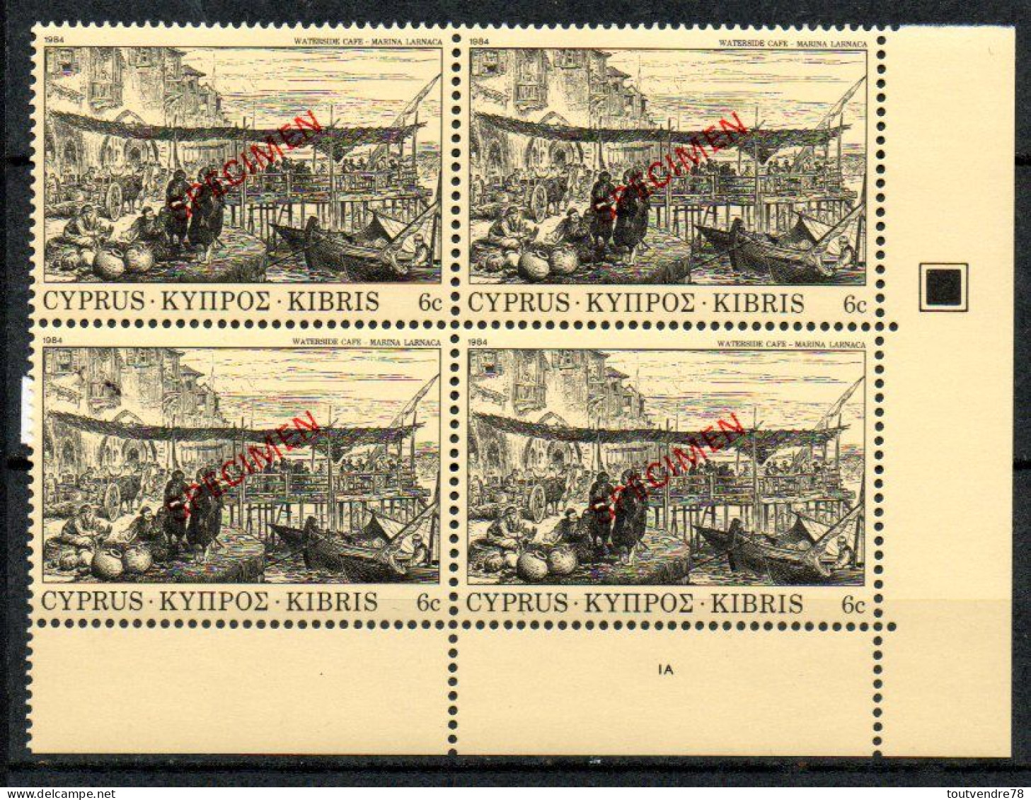 FJ2461 : Chypre Yvert N°603 Neuf Café Au Bord De La Mer 1984 Surchargé SPECIMEN - Unused Stamps