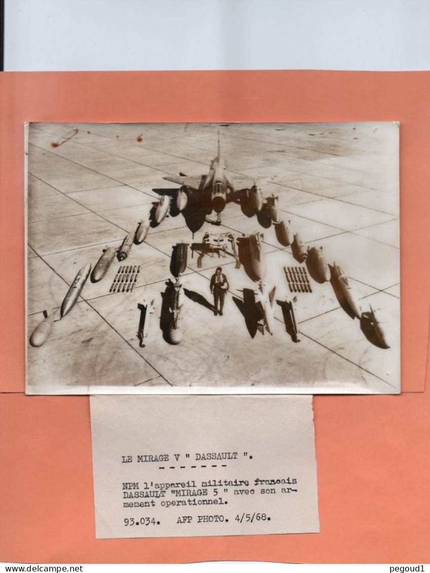 " MIRAGE 5 DASSAULT " AVION MILITAIRE. 1968  Achat Immédiat - Matériel