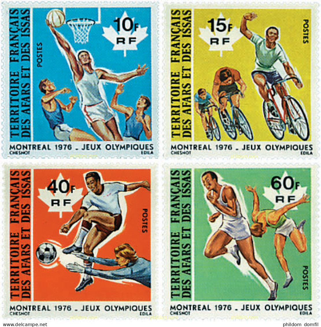 52655 MNH AFARS E ISSAS 1976 21 JUEGOS OLIMPICOS VERANO MONTREAL 1976 - Unused Stamps