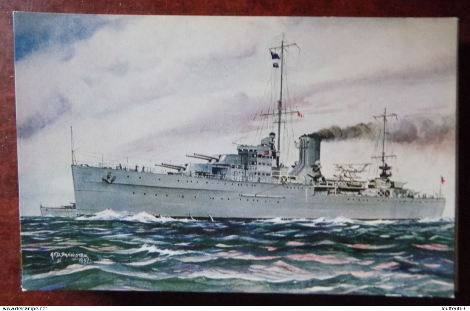 Cpa H.M.S. Neptune  - Ill. Bannister - Guerre