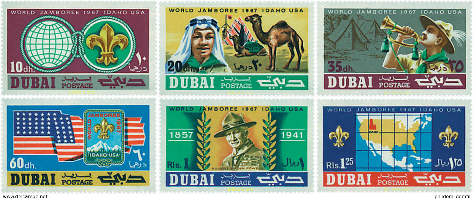 38857 MNH DUBAI 1967 12 JAMBOREE MUNDIAL EN IDAHO - Dubai