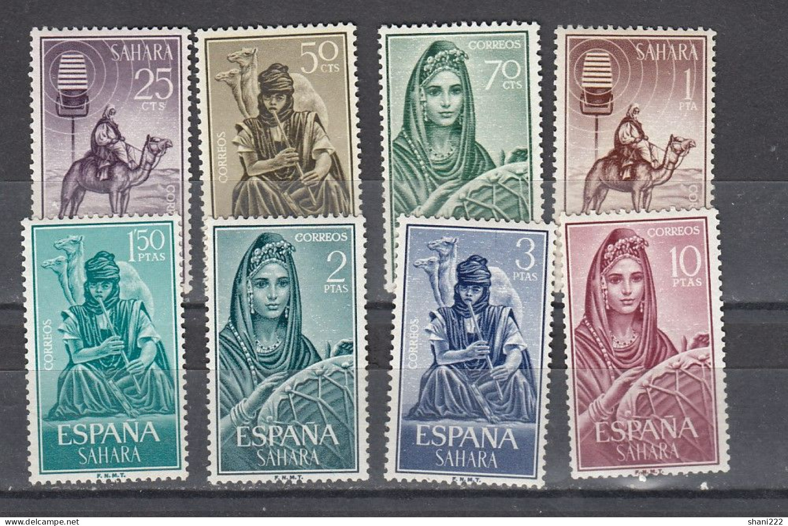 Spanish Sahara 1964 Definitives, Nomads, MNH Set  (e-865) - Spanische Sahara