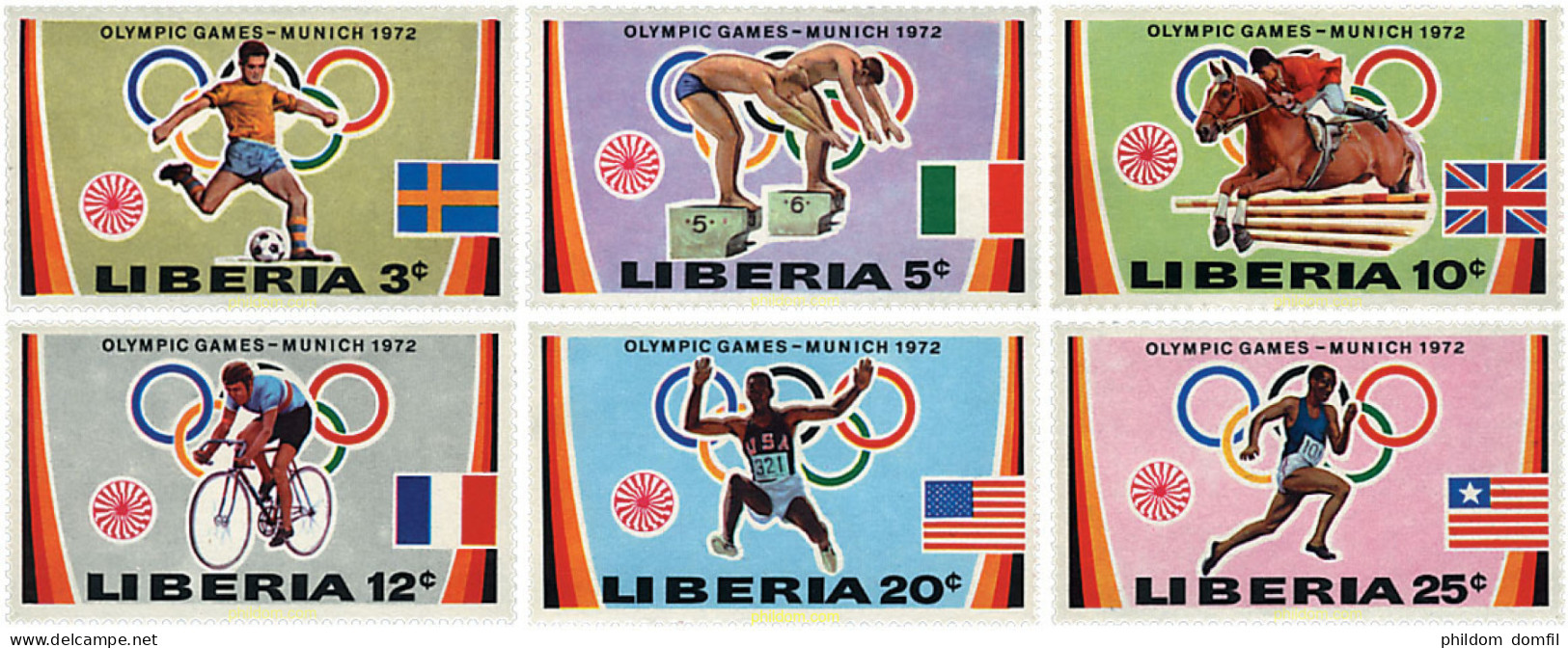 43227 MNH LIBERIA 1972 20 JUEGOS OLIMPICOS VERANO MUNICH 1972 - Liberia