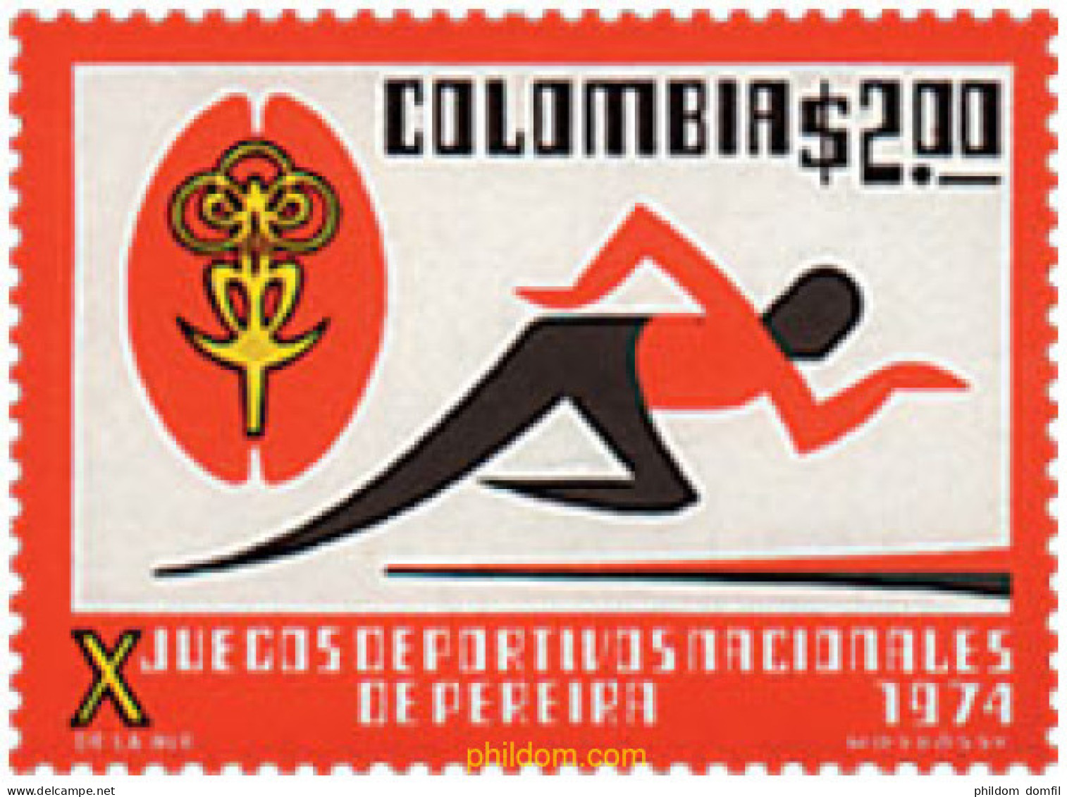 27070 MNH COLOMBIA 1974 10 JUEGOS DEPORTIVOS NACIONALES EN PEREIRA - Colombia