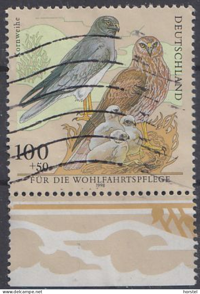 Deutschland Mi.Nr.2015 - Wohlfahrt - Bedrohte Vogelarten - Kornweihe - Oblitérés