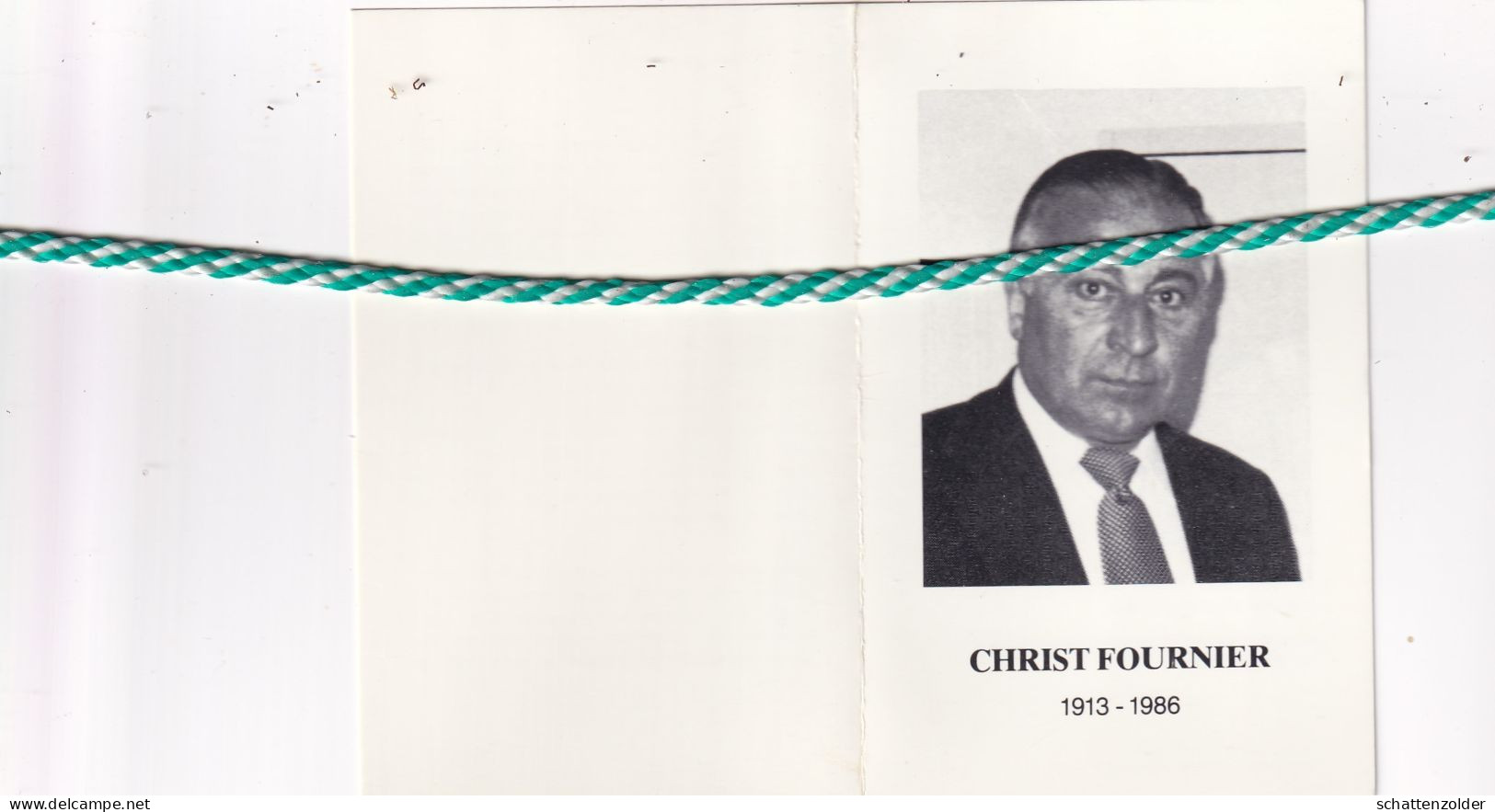 Christ Fournier-Janssens, Knokke 1913, 1986. Haarkapper O.r. Oud-speler R.F.C. Knokke; Oud-strijder 40-45; Foto - Obituary Notices