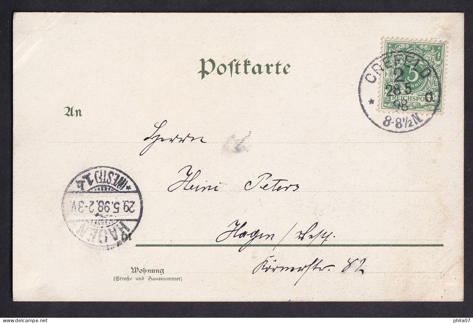 Frohe Pfingsten / Year 1898 / Long Line Postcard Circulated, 2 Scans - Pentecost