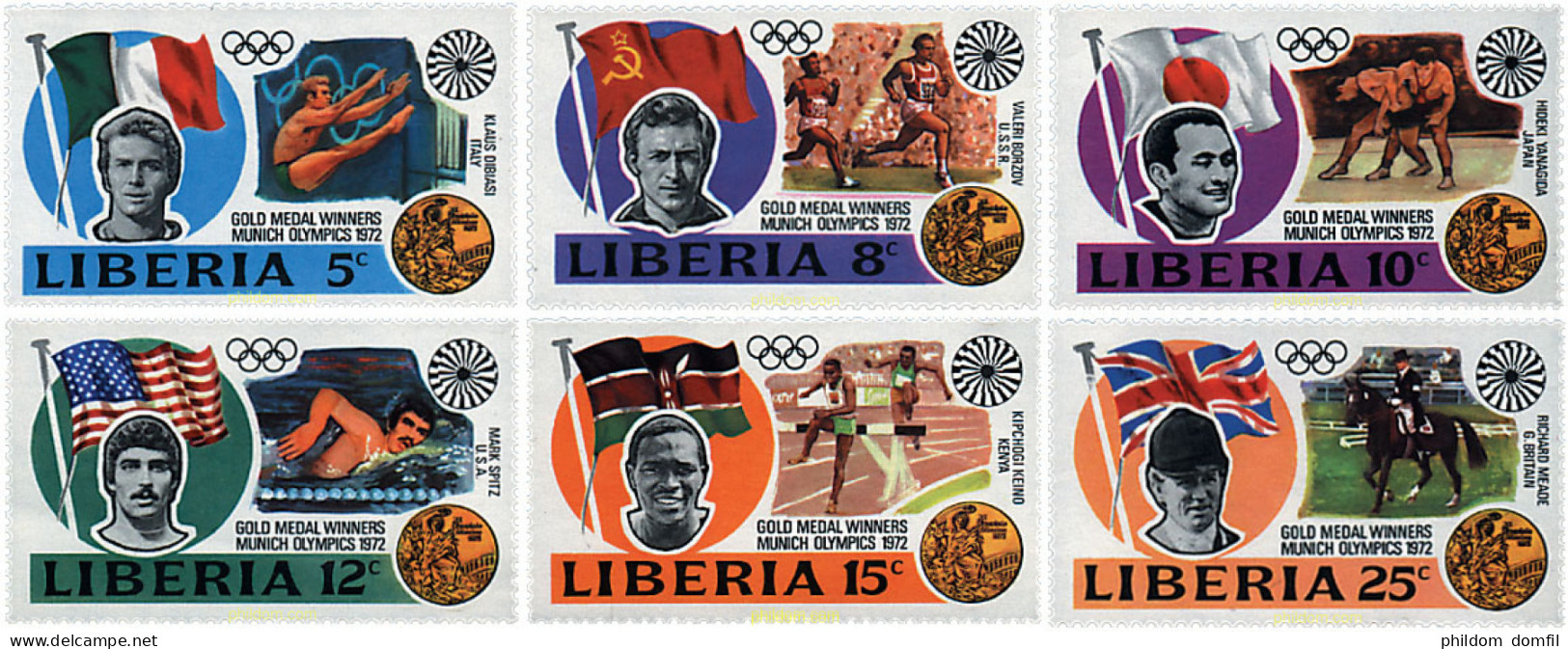 43232 MNH LIBERIA 1973 20 JUEGOS OLIMPICOS VERANO MUNICH 1972 - Liberia