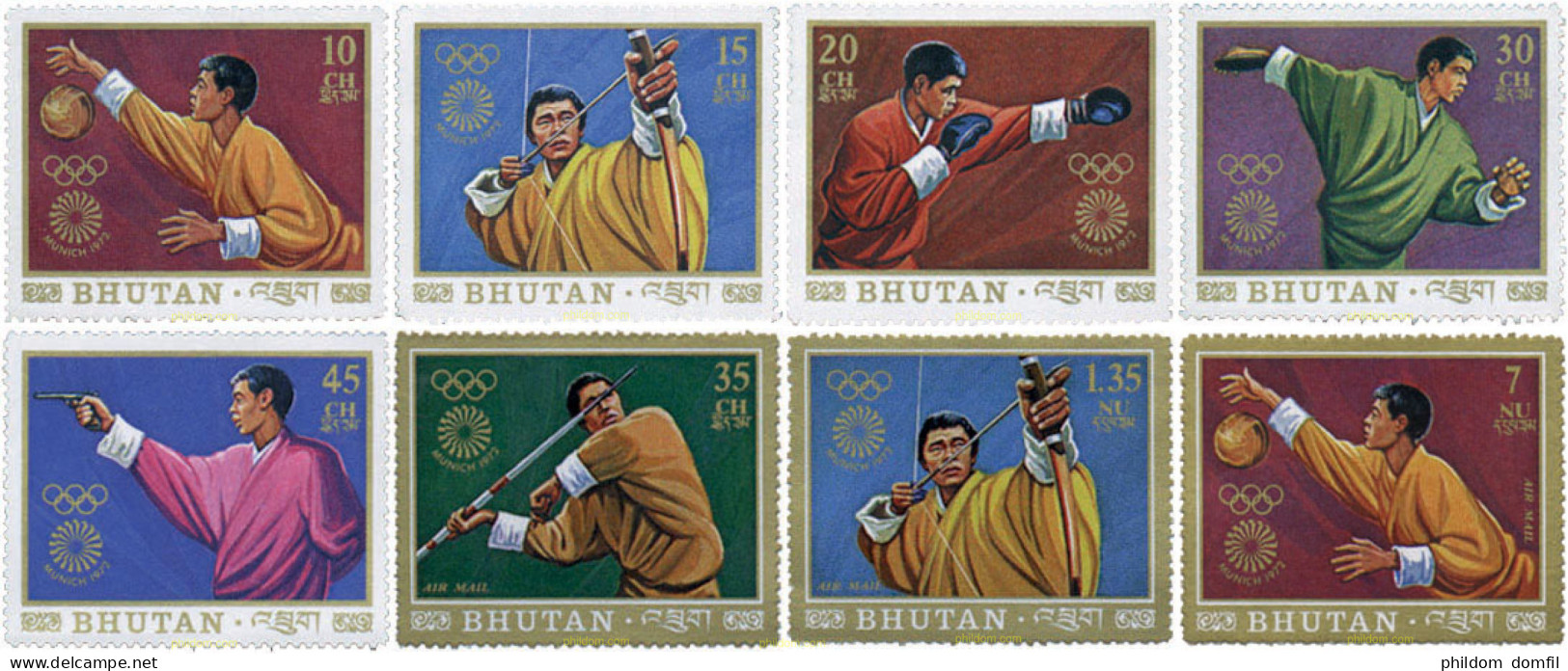 63363 MNH BHUTAN 1972 20 JUEGOS OLIMPICOS VERANO MUNICH 1972 - Bhutan