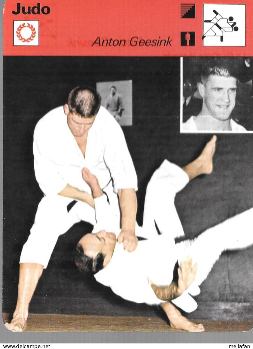 GF1028 - FICHE RENCONTRE - JUDO ANTON GEESINK - Sports De Combat