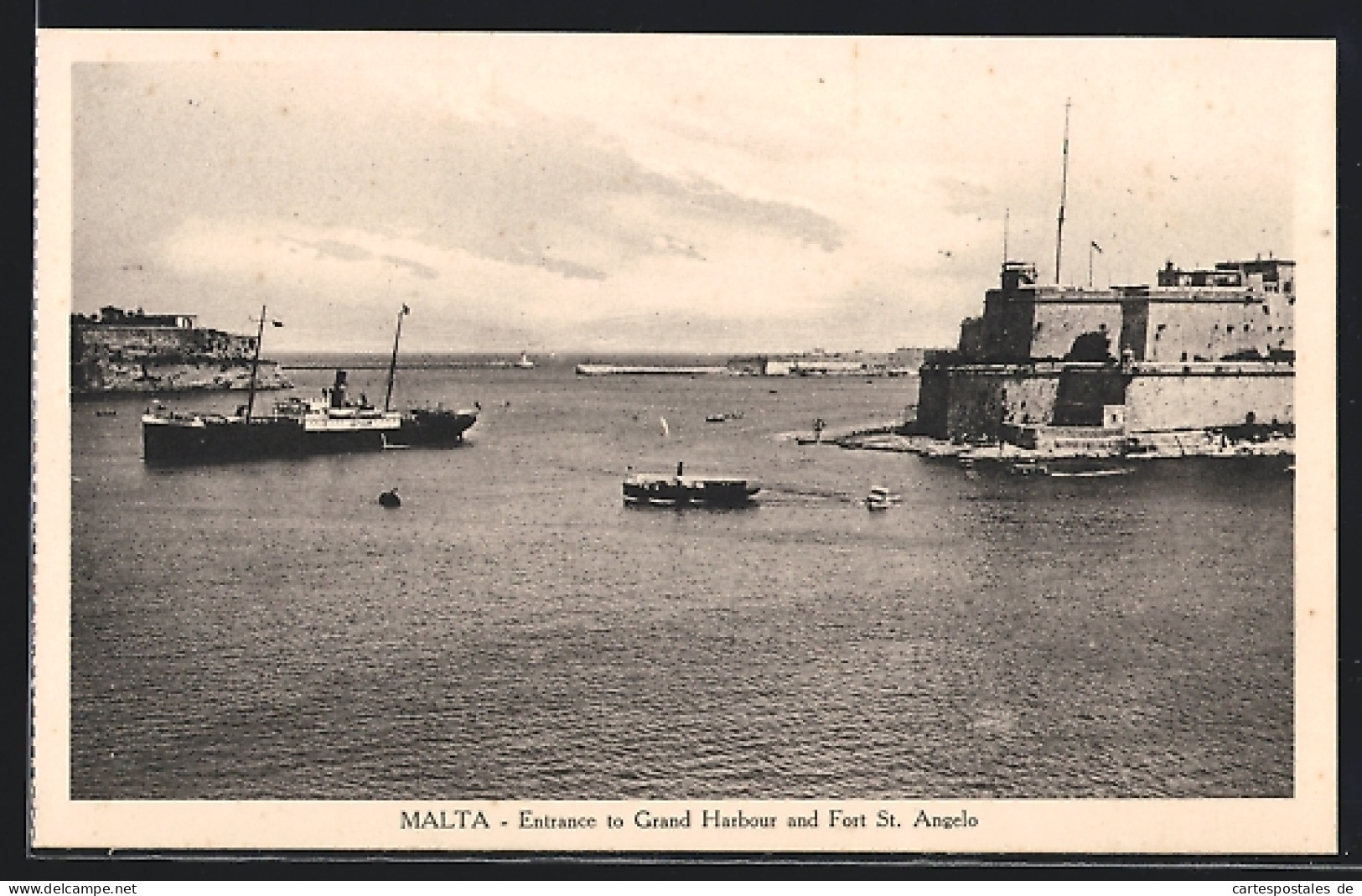AK Malta, Entrance To Grand Harbour And Fort St. Angelo  - Malte