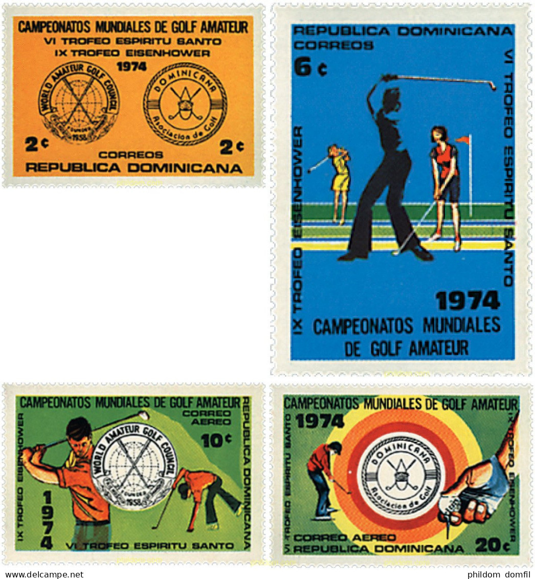 48211 MNH DOMINICANA 1974 CAMPEONATOS DEL MUNDO DE GOLF AMATEUR - Dominicaine (République)