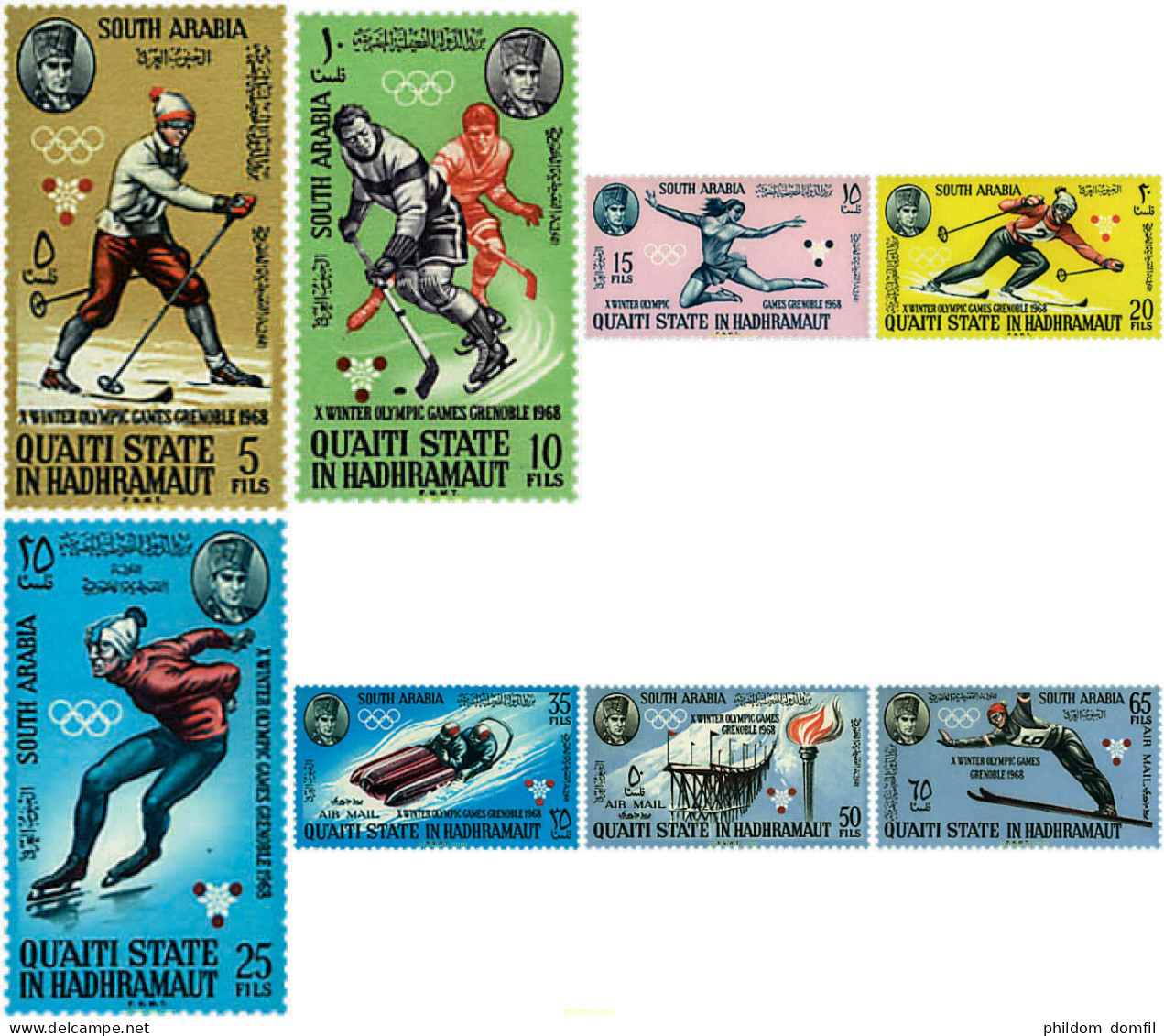 71601 MNH QU AITI. Estado De Hadhramaut 1967 10 JUEGOS OLIMPICOS INVIERNO GRENOBLE 1968 - Autres & Non Classés