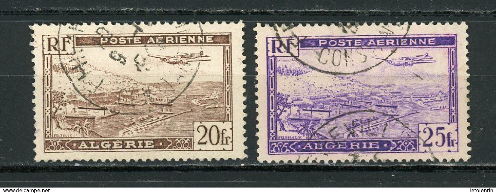 ALGERIE (RF) - POSTE AERIENNE -   N° Yt 4+5 Obli. - Poste Aérienne