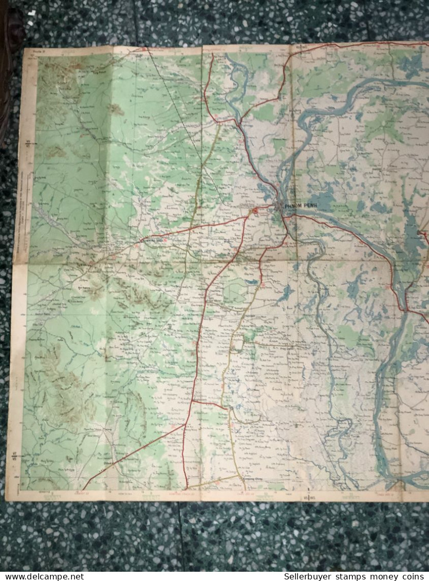 World Maps Old-viet Nam Military 1963 Before 1975-1 Pcs - Topographische Kaarten