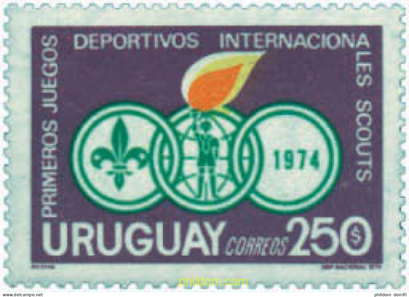 37870 MNH URUGUAY 1974 PRIMEROS JUEGOS DEPORTIVOS INTERNACIONALES SCOUTS - Uruguay