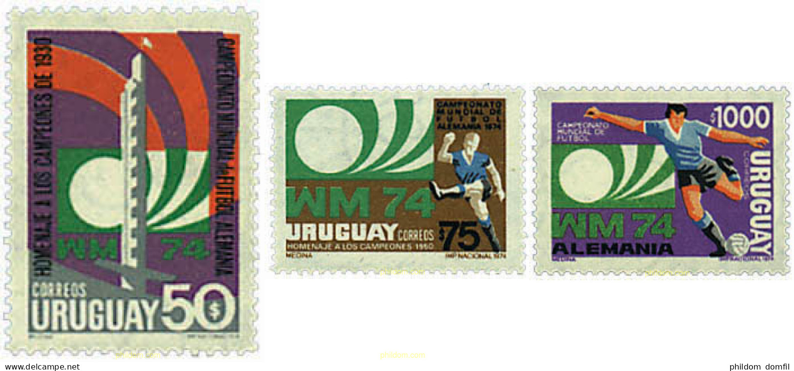 68735 MNH URUGUAY 1974 COPA DEL MUNDO DE FUTBOL. ALEMANIA-74 - Uruguay