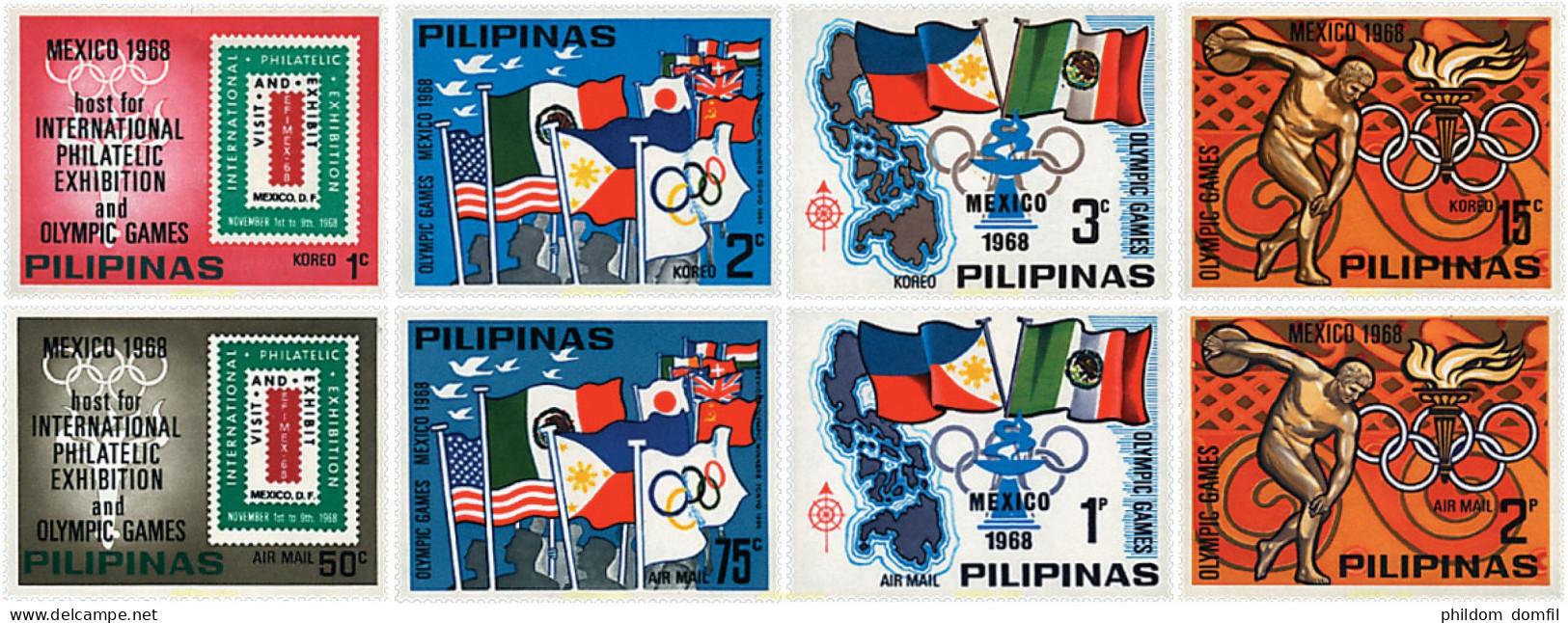 80124 MNH FILIPINAS 1968 19 JUEGOS OLIMPICOS VERANO MEXICO 1968 - Philippinen