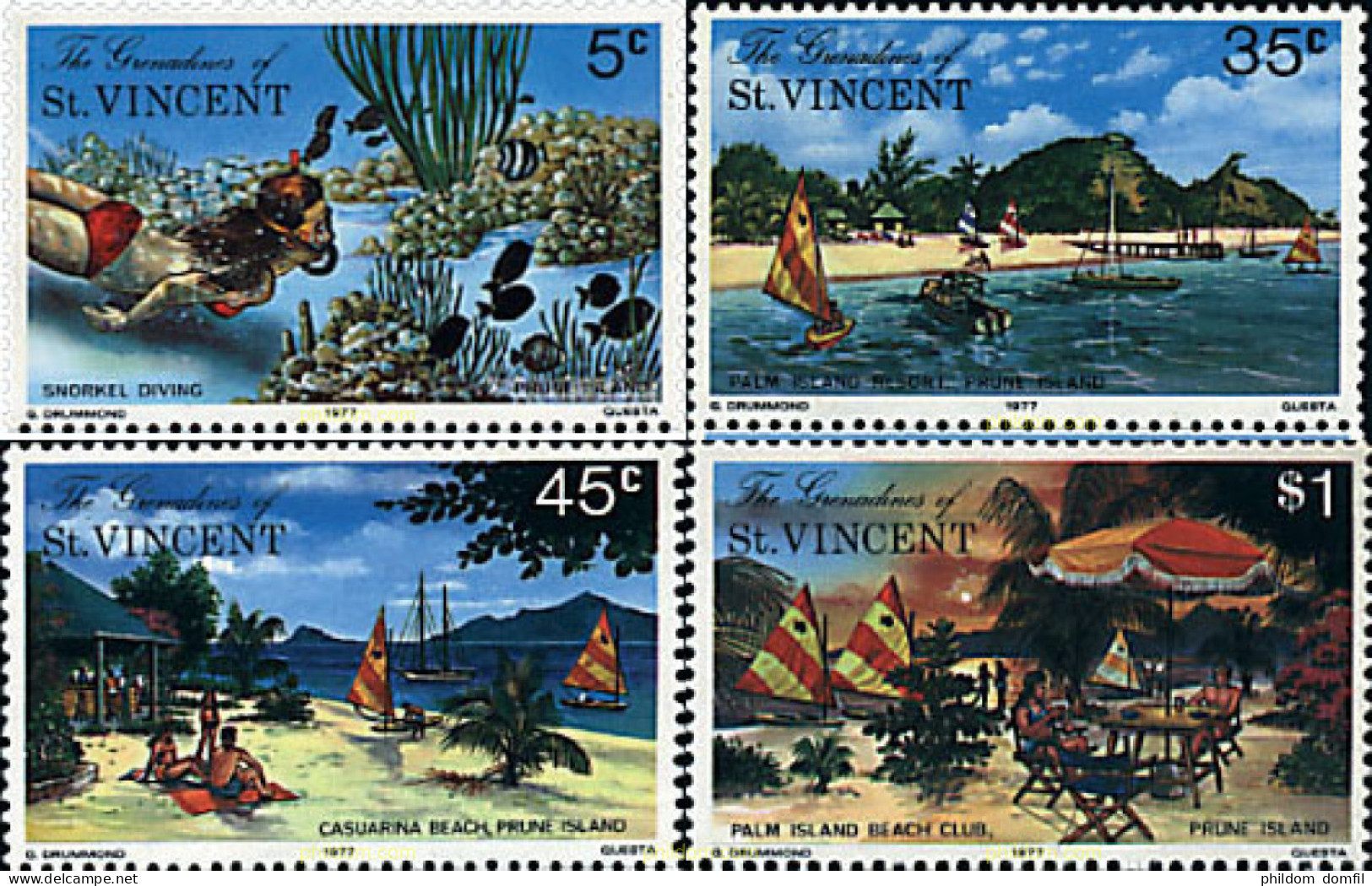 72177 MNH SAN VICENTE GRANADINAS 1977 DEPORTES NAUTICOS - St.Vincent & Grenadines