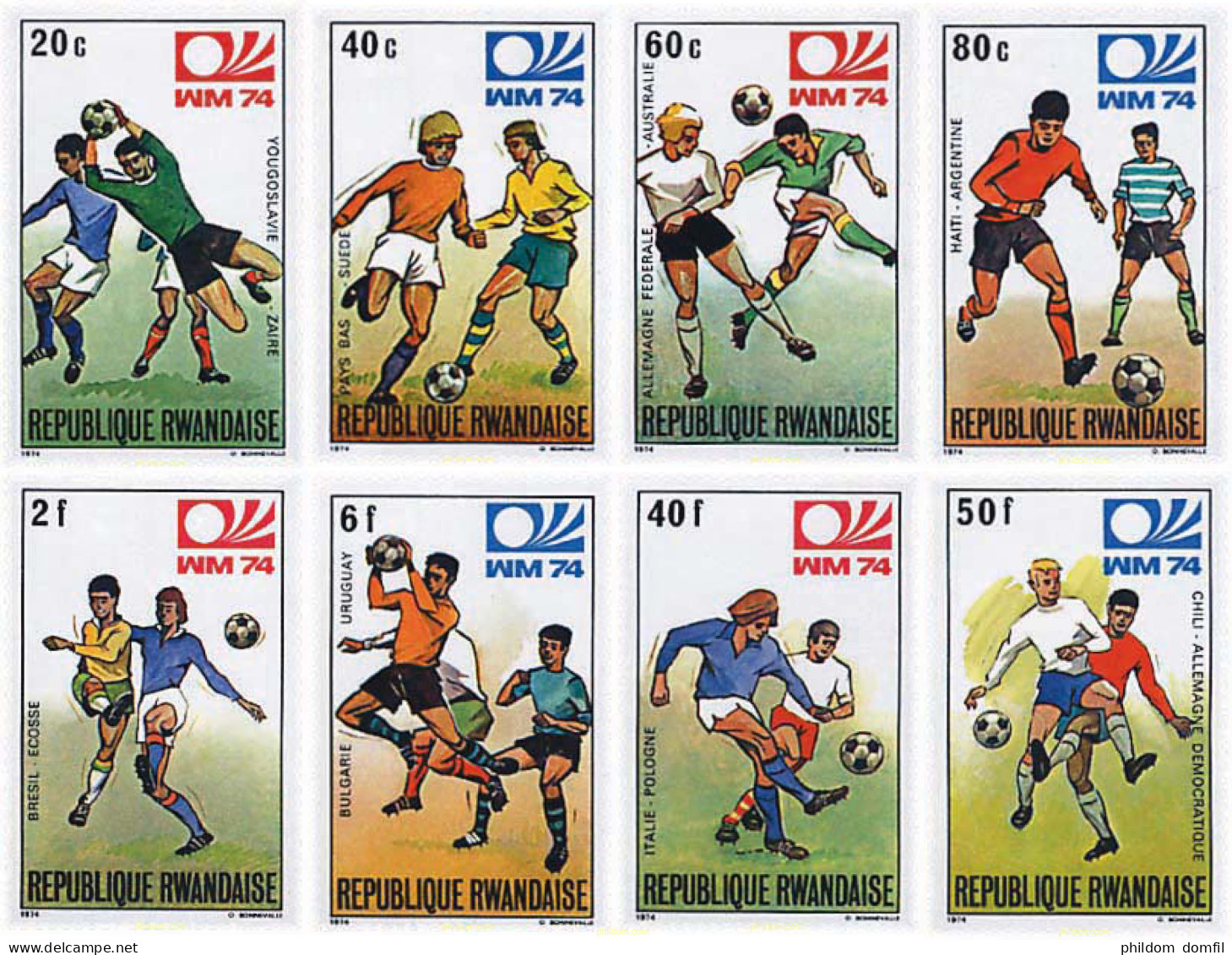 56501 MNH RUANDA 1974 COPA DEL MUNDO DE FUTBOL. ALEMANIA-74 - Unused Stamps