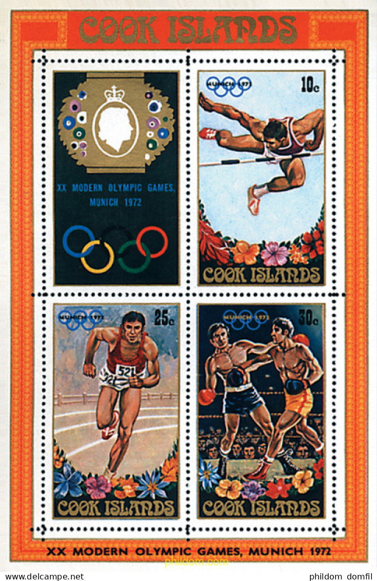 253061 MNH COOK Islas 1972 20 JUEGOS OLIMPICOS VERANO MUNICH 1972 - Cook Islands