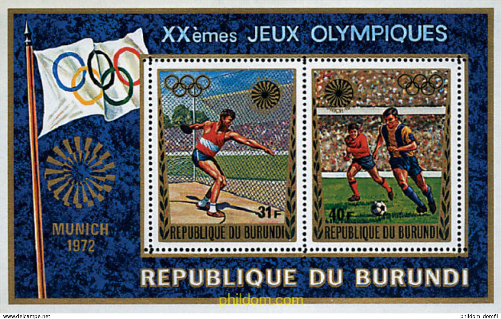 73452 MNH BURUNDI 1972 20 JUEGOS OLIMPICOS VERANO MUNICH 1972 - Unused Stamps