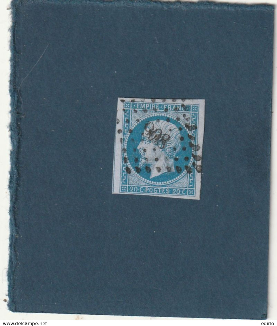 ///   FRANCE /// N° 14 Bleu 20cts  Bleu  Sur Lilas Signé Calves  Oblitéré Chatelus Malvalex CREUSE - 1853-1860 Napoleon III