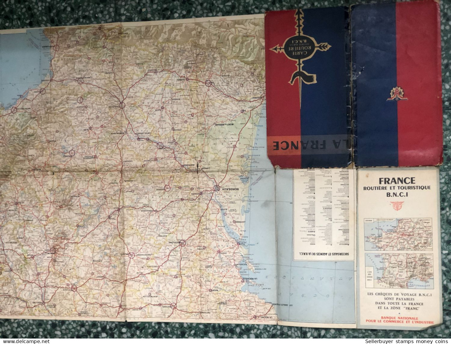 World Maps Old-la France Routiere Et Touristique B N C I Before 1975-1 Pcs - Cartes Topographiques