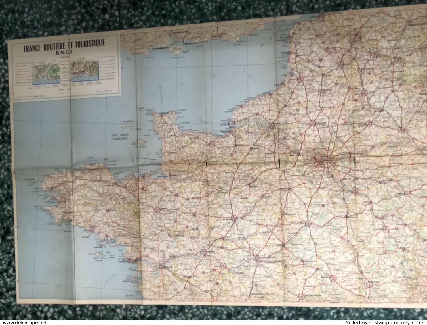 World Maps Old-la France Routiere Et Touristique B N C I Before 1975-1 Pcs - Cartes Topographiques