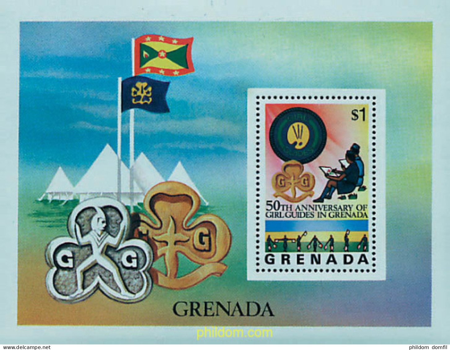 38641 MNH GRANADA 1976 50 ANIVERSARIO DEL ESCULTISMO FEMENINO - Grenada (1974-...)
