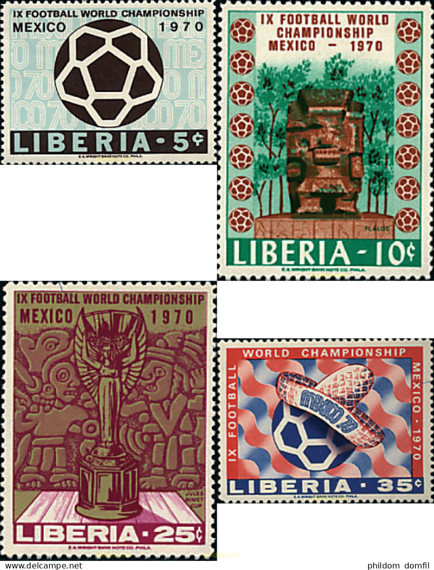 55625 MNH LIBERIA 1970 COPA DEL MUNDO DE FUTBOL. MEXICO-70 - Liberia