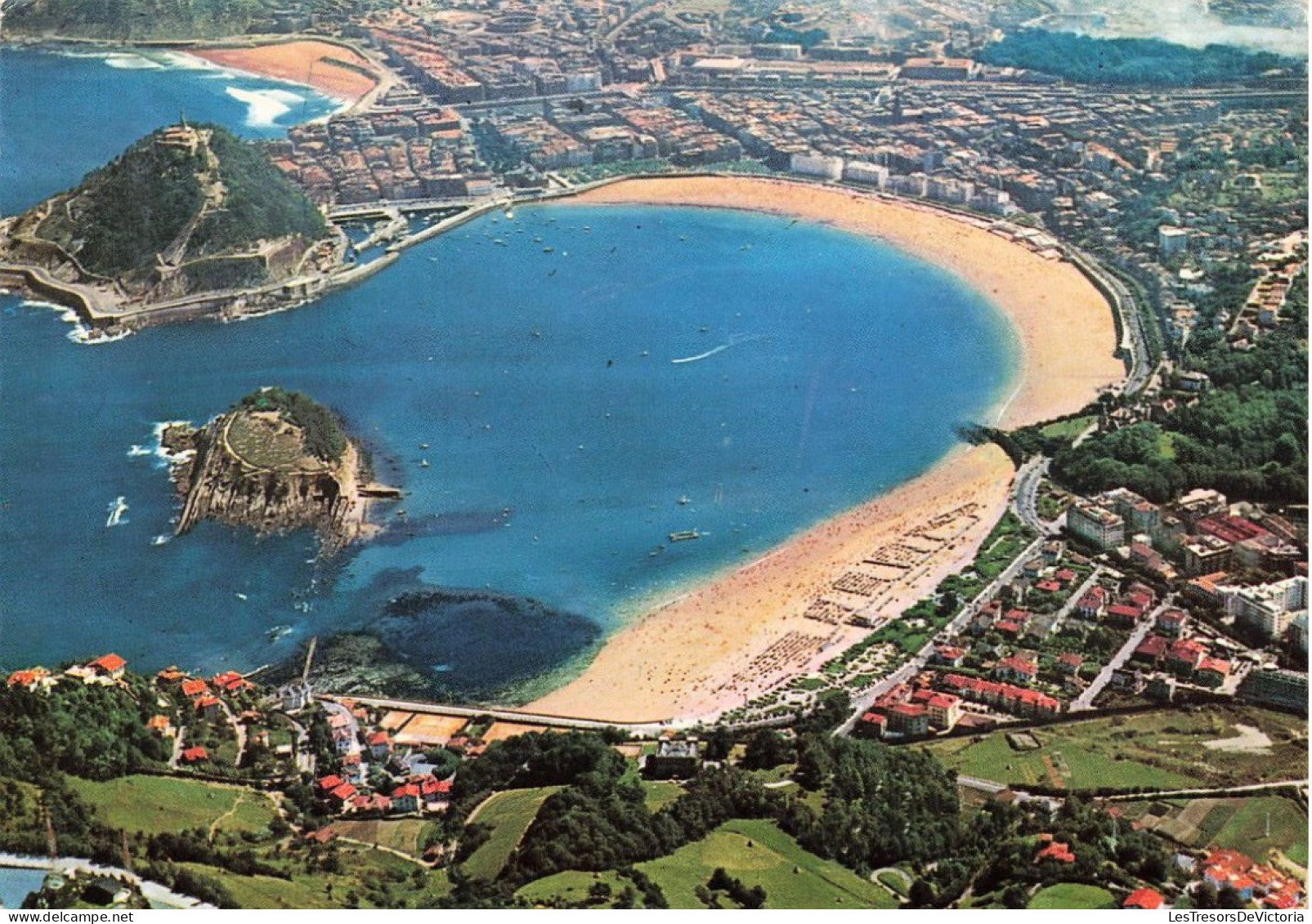 ESPAGNE - San Sebastian - Vue Aérienne - Colorisé - Carte Postale - Guipúzcoa (San Sebastián)