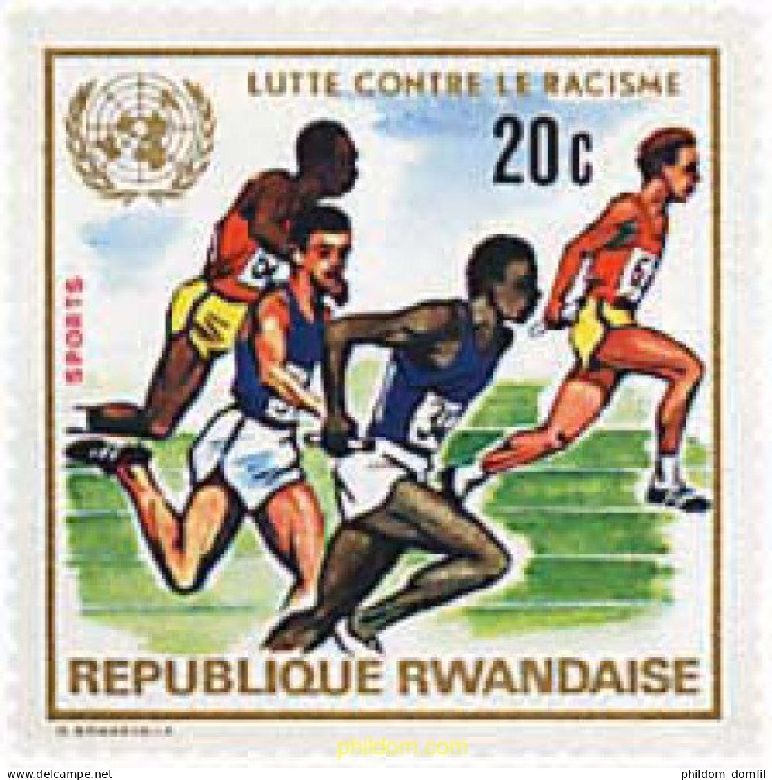 221956 MNH RUANDA 1972 LUCHA CONTRA EL RACISMO - Unused Stamps