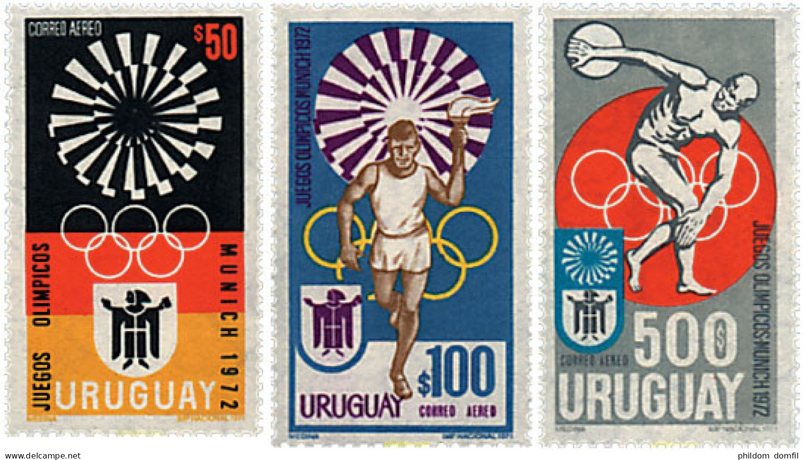 50396 MNH URUGUAY 1972 20 JUEGOS OLIMPICOS VERANO MUNICH 1972 - Uruguay