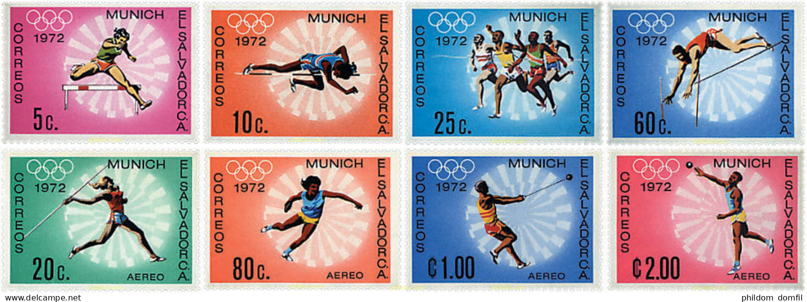 29159 MNH EL SALVADOR 1973 20 JUEGOS OLIMPICOS VERANO MUNICH 1972 - El Salvador