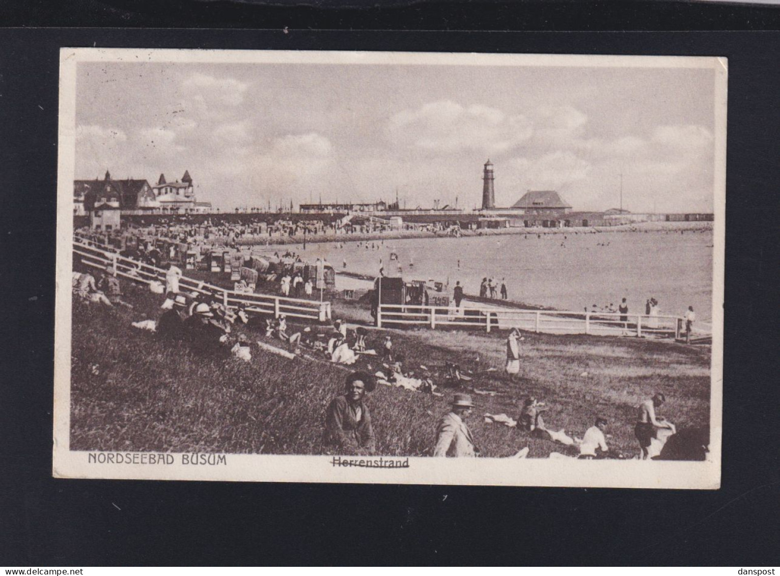 Dt. Reich AK Büsum Herrenstrand 1928 - Buesum