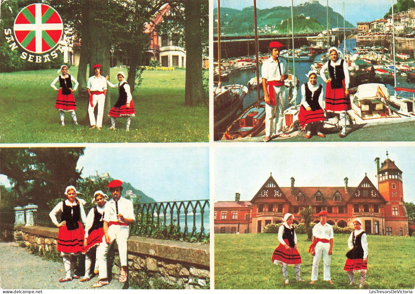 ESPAGNE - San Sebastian - Vue Partielle Et Costumes Typique - Colorisé - Carte Postale - Guipúzcoa (San Sebastián)