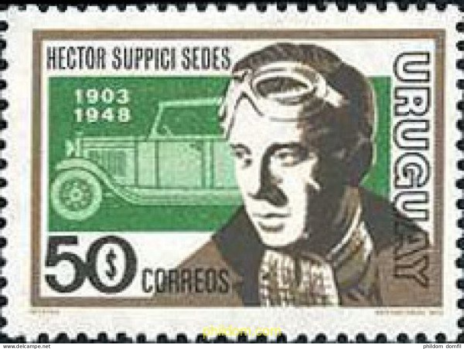 234996 MNH URUGUAY 1974 HECTOR SUPPICI - PILOTO DE COCHES - Uruguay