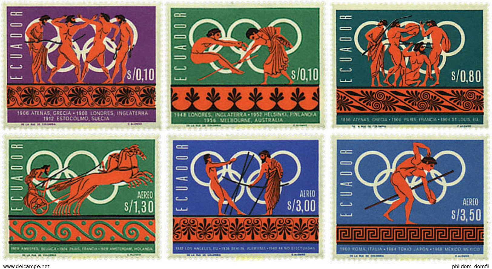 67978 MNH ECUADOR 1966 19 JUEGOS OLIMPICOS VERANO MEXICO 1968 - Equateur