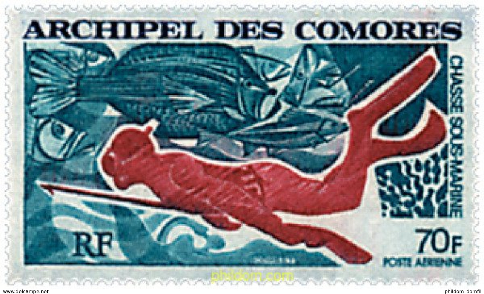 73018 MNH COMORES 1972 PESCA SUBMARINA. - Neufs