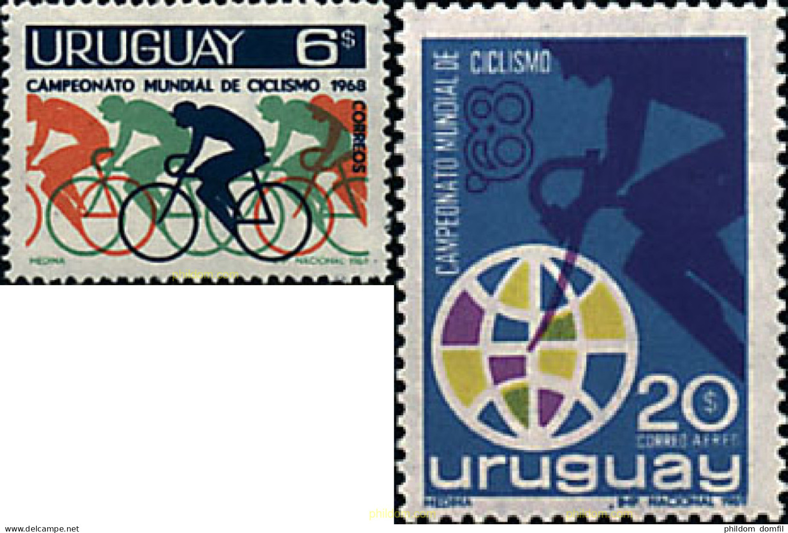 50397 MNH URUGUAY 1969 CAMPEONATOS DEL MUNDO DE CICLISMO EN MONTEVIDEO - Uruguay