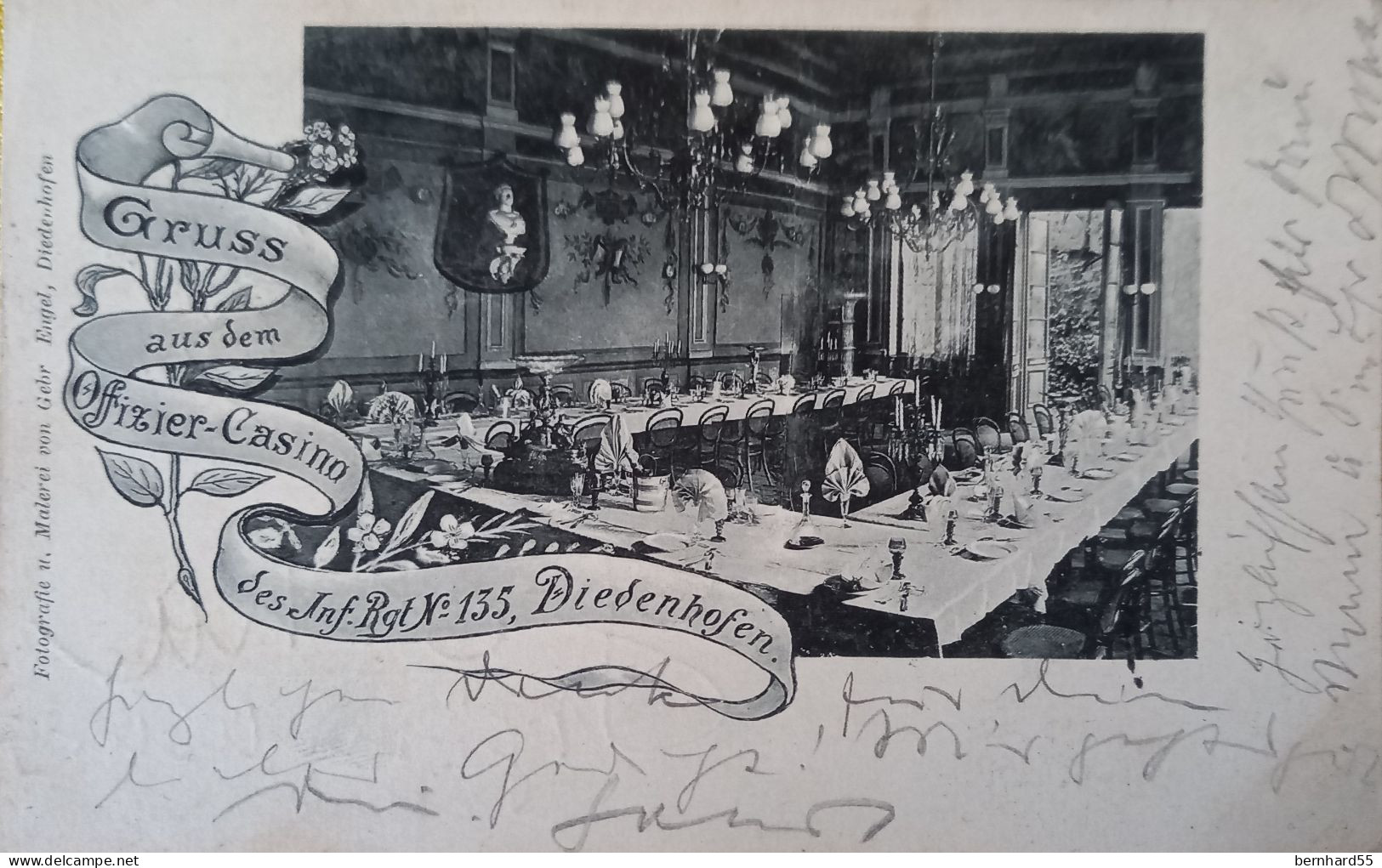 Thionville - Gruss Aus Dem Offizier-Casino Des Inf. Reg. No. 135 Diedenhofen S/w  Postalisch Gelaufen 1899 - Selten - Thionville