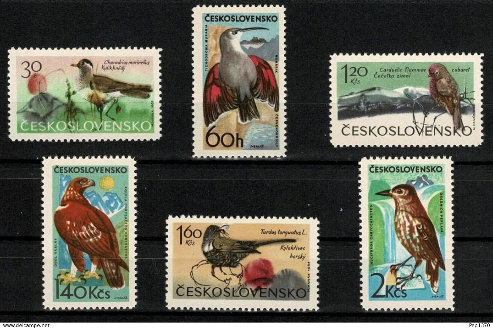 CHECOSLOVAQUIA 1965 - TCHECOSLOVAQUIE - AVES - PAJAROS - YVERT 1433/1438** - Unused Stamps