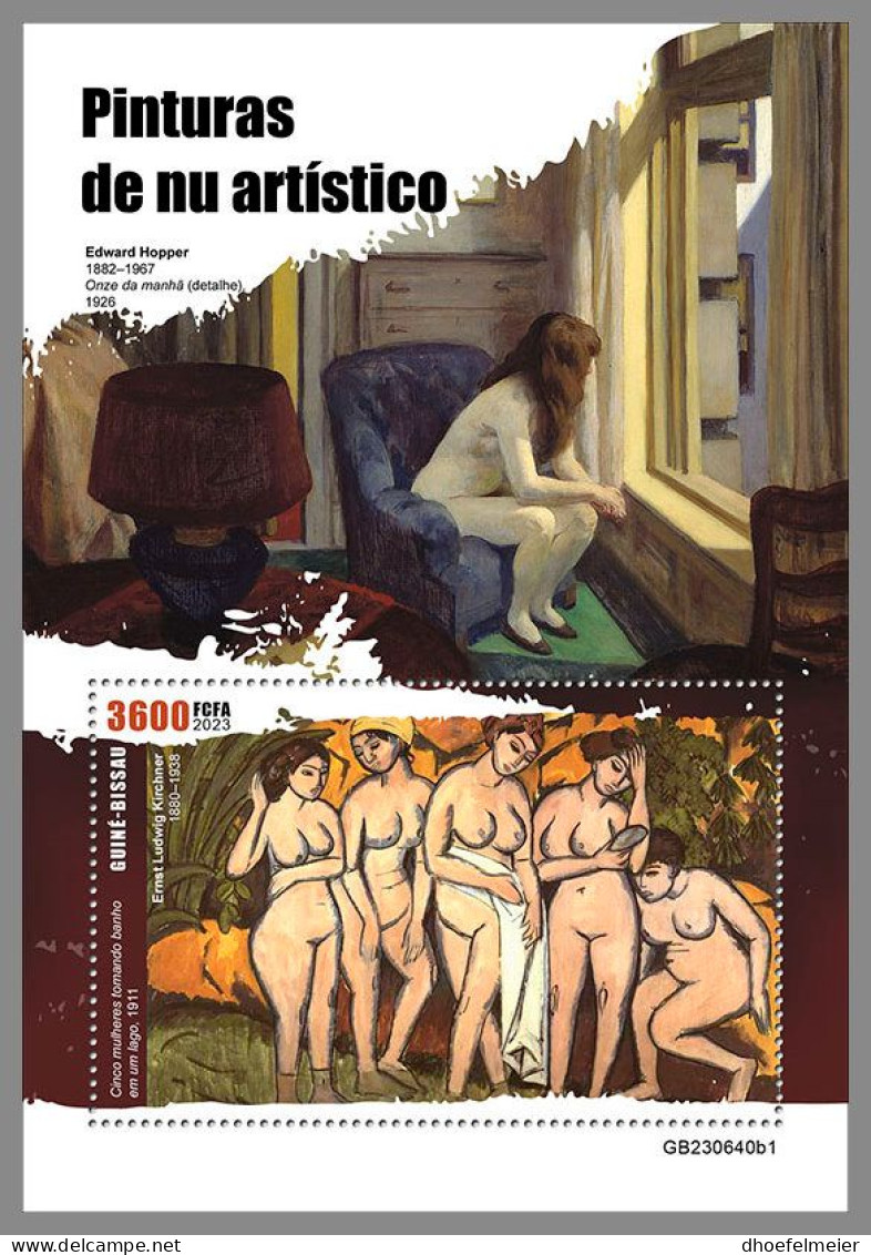 GUINEA-BISSAU 2023 MNH Nude Paintings Aktgemälde S/S I – OFFICIAL ISSUE – DHQ2420 - Naakt