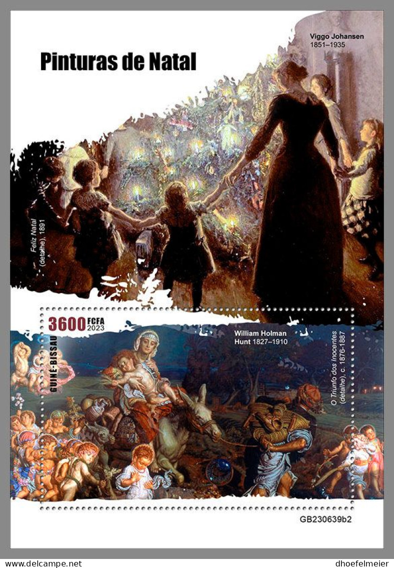 GUINEA-BISSAU 2023 MNH Christmas Paintings Weihnachtsgemälde S/S II – OFFICIAL ISSUE – DHQ2420 - Religieux