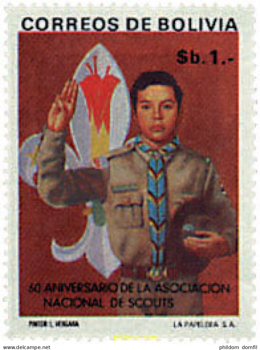 40958 MNH BOLIVIA 1976 60 ANIVERSARIO DEL ESCULTISMO EN BOLIVIA - Bolivien