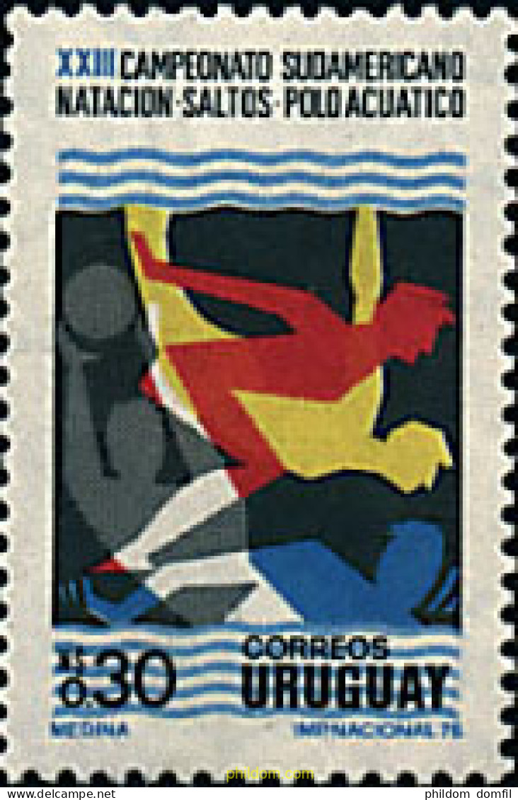 89421 MNH URUGUAY 1976 23 CAMPEONATOS SUDAMERICANOS DE NATACION. - Uruguay