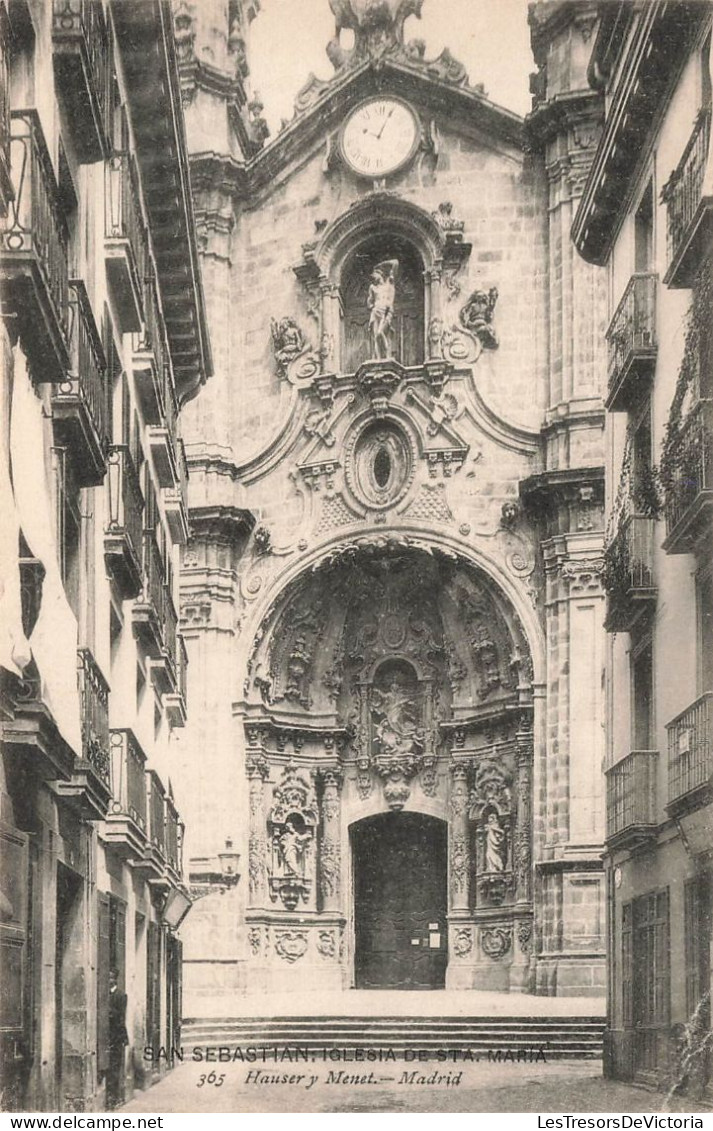 ESPAGNE - San Sebastian - Iglesia De Sta Maria - Carte Postale - Guipúzcoa (San Sebastián)